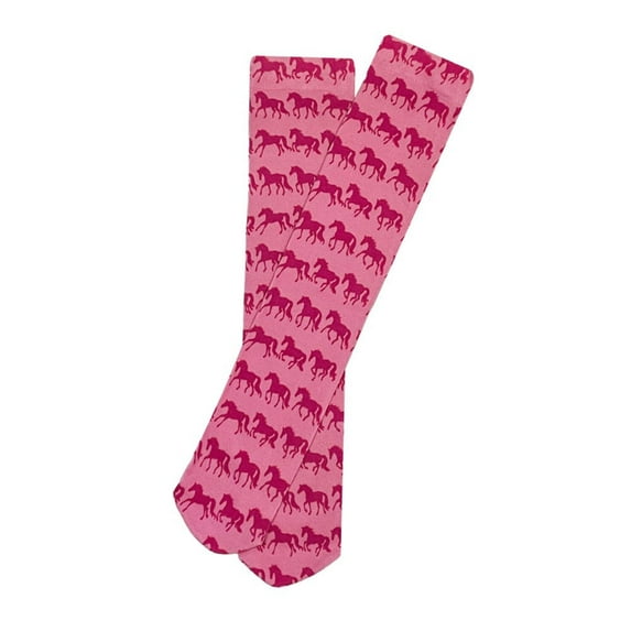 AWST Int'l Ladies Lila Frolicking Horses Socks (Pink, Standard)