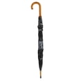 thumbnail image 1 of AWST Int'l Lila Linear Horses Umbrella- Black, 1 of 5