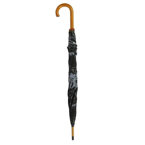 AWST Int'l Lila Linear Horses Umbrella- Black