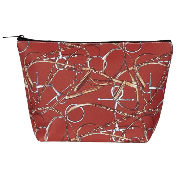 Lila Snaffle Bridle Cosmetic Pouch, Large