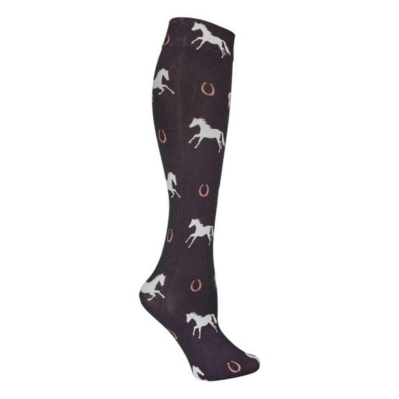 AWST Int'l Lila Large Horses and Horseshoes Socks