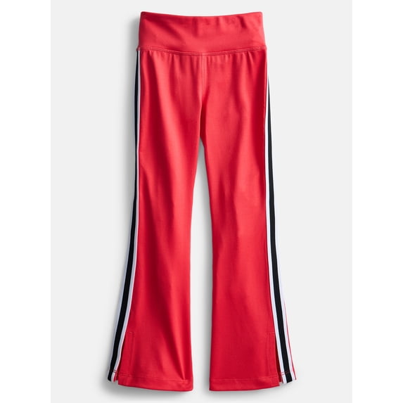 Athletic Works Girls Active Stripe Flare Leggings, Sizes 4-18