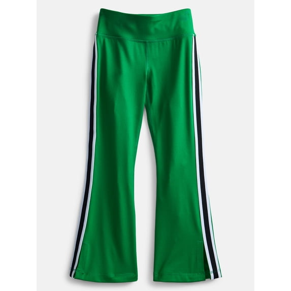 Athletic Works Girls Active Stripe Flare Leggings, Sizes 4-18