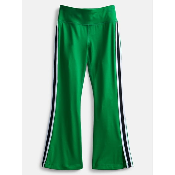 Athletic Works Girls Active Stripe Flare Leggings, Sizes 4-18