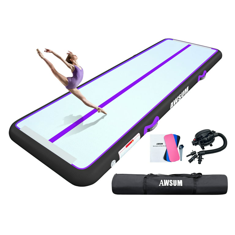  AWSUM 6.6ft Gymnastics Mat Air mat 4 inches Thick Inflatable  Tumbling mat with Electric Pump for Home Use/Gym : Sports & Outdoors