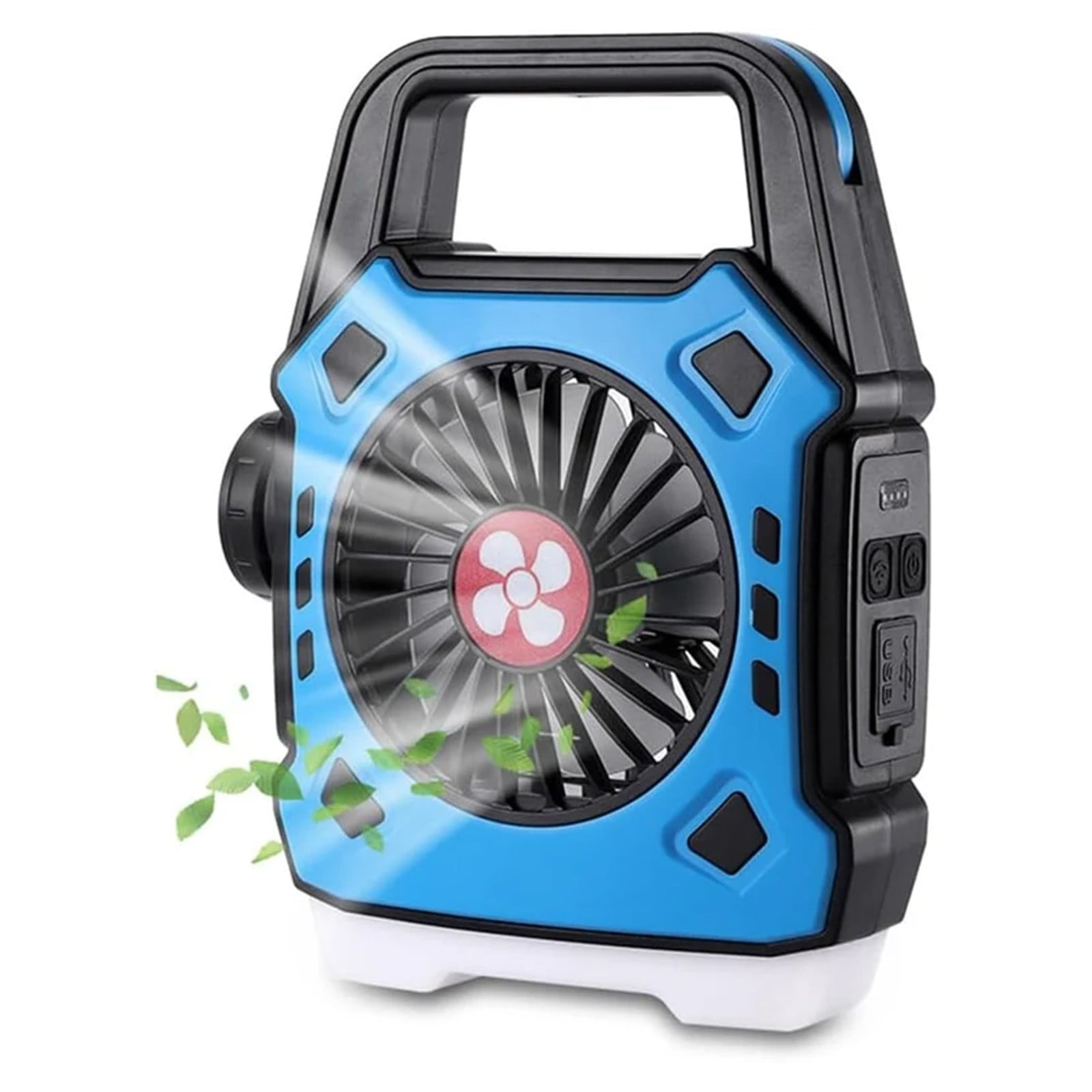 AWULZFENGGG 12 Outdoor Oscillating 12 in Fan Oscillating Multifunctional Camping Fan Outdoor Portable Fan With Light Adjustable Lighting And USB Rechargeable Quiet Motor Strong Wind And