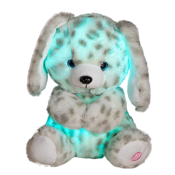 AWULZFENGGG Glowing Toy Light Up Cuddly Dog Stuffed Toy Baby Soothing Doll With LED Talking for Adults Talking Heads Speaking in Tongues Chickens for Kids