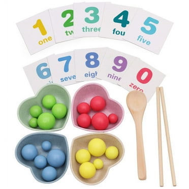 AWULZFENGGG SortingToys for Toddlers Matching Game Color Sorting Preschool Learning Toys Christmas Board Games for Toddlers Multiplication Tables for Kids Counting Cubes for Kids Math 10 Frame