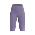 thumbnail image 1 of AWXNJUX Capri Leggings for Women Women High Waist Tight Sports Elastic Solid Color Fitness Yoga Knee Length Pants Dress Leggings for Women for Work Womens Leggings High Waisted (Purple,XXL), 1 of 5