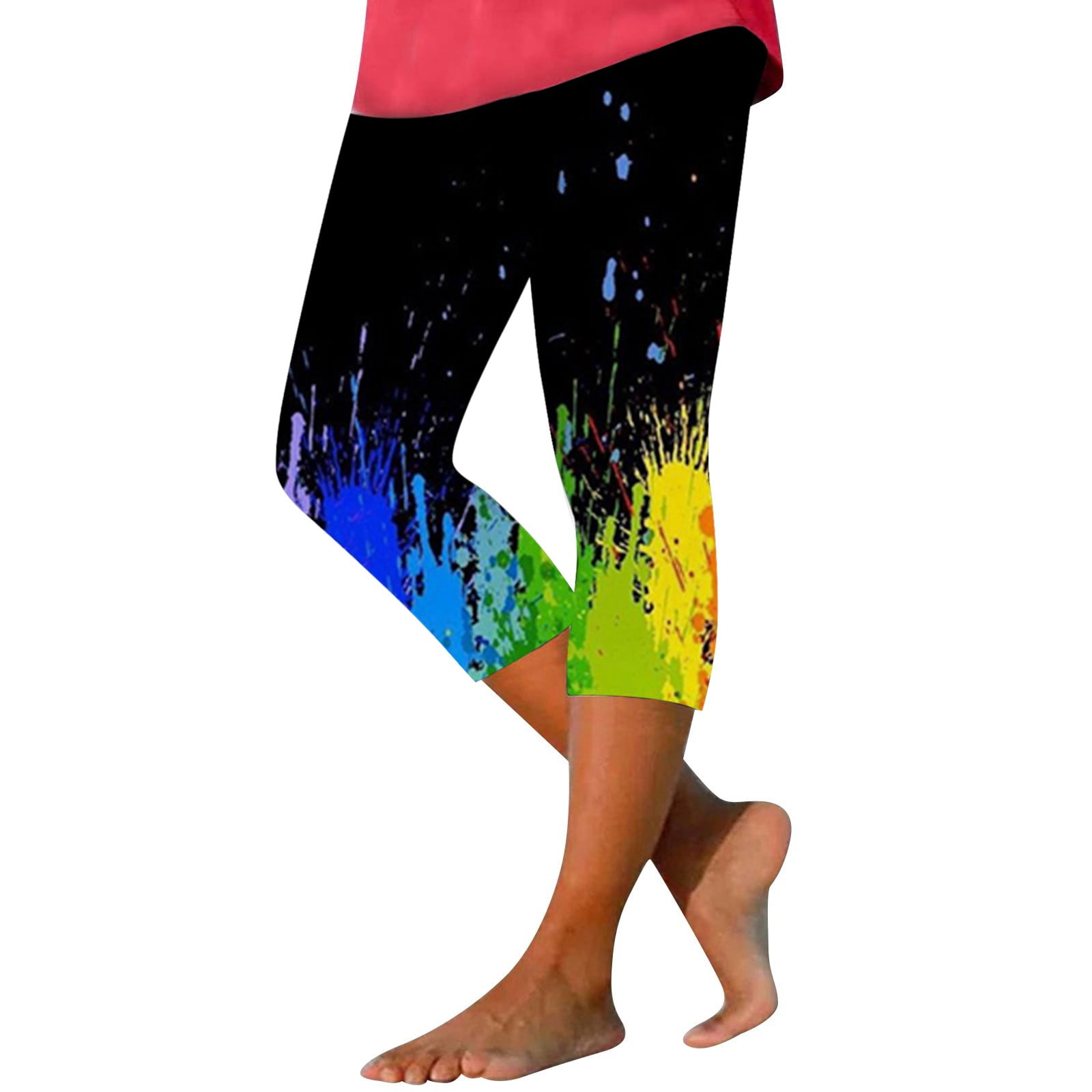 AWXNJUX Capri Leggings for Women Leggings for Womens Summer Casual