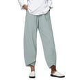 thumbnail image 1 of AWXNJUX Casual Pants Women Women Pants Cotton Daily Wearing Home Female Women Pants Women Pant Palazzo Pants (Mint Green,XL), 1 of 6