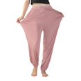 thumbnail image 1 of AWXNJUX Casual Pants for Women Women Stretchy Plus Size Pants Solid Color Trouser Casual Loose Baggy With Pockets for Yoga Dance Sport Homewear Pant for Women (Pink,XXXL), 1 of 5