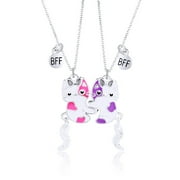 AWXNJUX Children'S Necklace Pair Of Good Friends and Best Friends Cute Activity Cat Magnet Attraction Necklace 2 Pack (Pink,One Size)