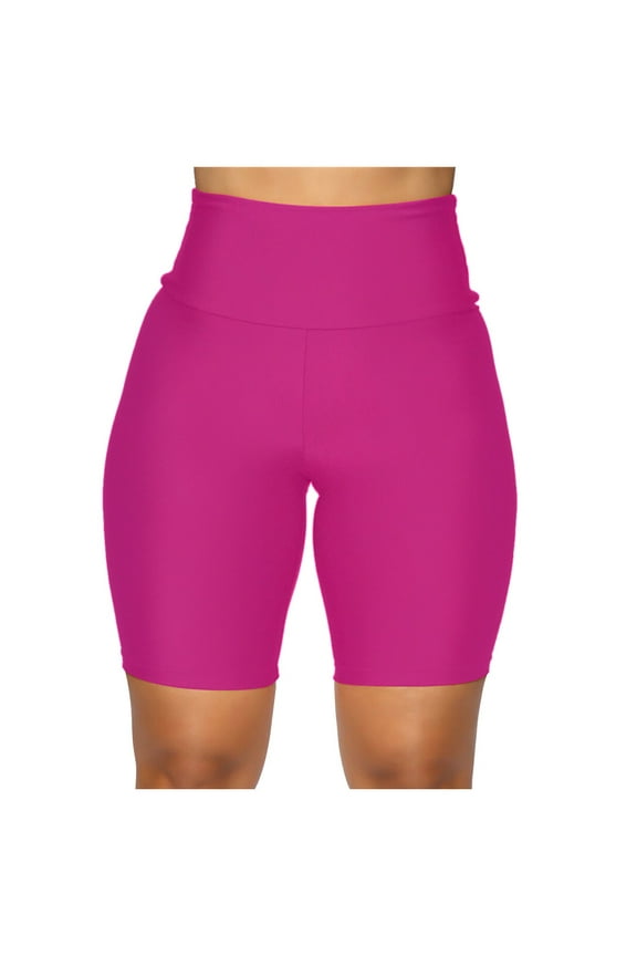 Dress Leggings for Women Women Stretch Bike Shorts Workout Short Mini High Waist Shorts Gym Sports Pants High Waist Leggings for Women Stretch Pants Women's Leggings(Hot Pink,S)
