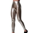 thumbnail image 1 of AWXNJUX Dress Leggings for Women Women's High Waisted Golden Solid Color Yoga Pants Pencil Pants Tight Casual Pants High Waist Leggings for Women Stretch Pants Women's Leggings(Rose Gold,L), 1 of 4