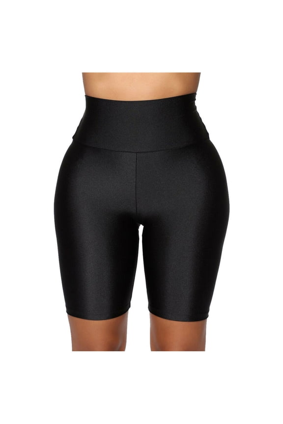 Leggings Women Stretch Bike Shorts Workout Short Mini High Waist Shorts Gym Sports Pants Dress Leggings for Women for Work Womens Leggings High Waisted (Black,XL)