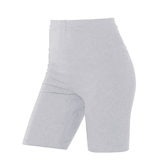 AWXNJUX Leggins Solid Active Mid Thigh Leggings Stretch Waist Sport Short Cotton High Yoga Pants Work Leggings Ladies Leggings Workout Leggings(Gray,XXXL)