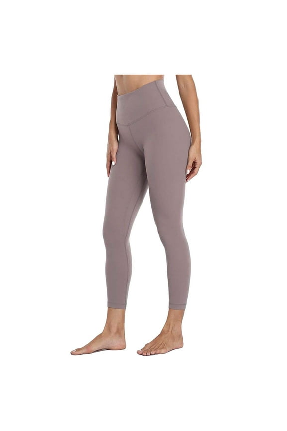 Leggins Women's High Waist Solid Color Tight Fitness Yoga Pants Nude Hidden Yoga Pants Work Leggings Ladies Leggings Workout Leggings(Pink,XXL)