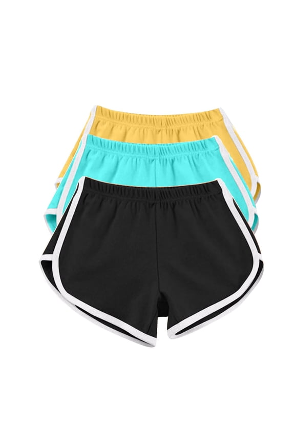 Linen Shorts for Women 3Pc Shorts for Women Casual Summer Sports Yoga Shorts Workout Athletic Running Gym Shorts Black Shorts Women Womans Shorts (H,M)