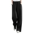 AWXNJUX Wide Leg Pants Woman Womens Straight Leg Pull On Pants Cotton
