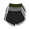 thumbnail image 1 of AWXNJUX Women's Shorts 3Pc Shorts for Women Casual Summer Sports Yoga Shorts Workout Athletic Running Gym Shorts Shorts Women Casual Shorts for Women Shorts (Gold,XXL), 1 of 6