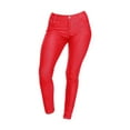 thumbnail image 1 of AWXNJUX Womens Jeans Women Color Candy Pencil Pants Casual Base Small Foot Jeans Thin Low Rise Jeans for Woman Women Jeans Stretchy Women Jeans High Waisted(Red,36), 1 of 3