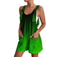 thumbnail image 1 of AWXNJUX Womens Wide Leg Jumpsuit Women's Cargo Shorts Fashion Sleeveless Gradient Jumpsuit (Green,XXL), 1 of 5