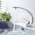 thumbnail image 1 of AWZTOO Single Handle Bathroom Faucet Modern Bathroom Sink Faucets Single Hole Basin Vanity Mixer Taps With Valve Brushed Nickel Nickel Finish, 1 of 5