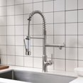 thumbnail image 1 of AWZTOO Single Hole Commercial Kitchen Sink Faucet With Pull Down Sprayer Single Handle Kitchen Vanity Lavatory Faucet Brushed Nickel, 1 of 5