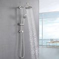 thumbnail image 1 of AWZTOO Wall Mounted Shower Faucet With Handheld Shower 6 Inch Rain Shower Head Combo Set Shower System With Slide Bar, NO VALVE Brushed Nickel, 1 of 5