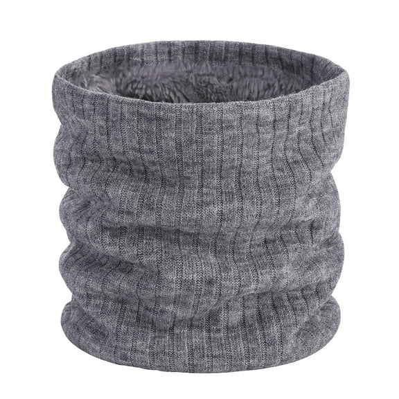 AWZXDE 2025 Design Unisex Double Layer Lined Neck Warmer Winter Warm Knit Scarf, Solid Color Round Scarf for Men and Women, Pullover Scarf for Cold Weather GY2