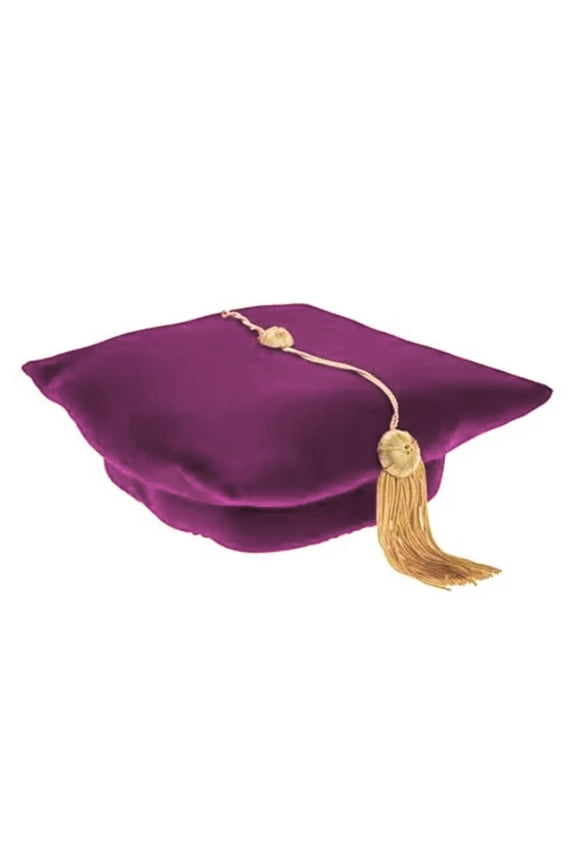 2025 Graduate Velvet Hat For Doctoral Level Tutor And Formal Event Four Corner Style Purple