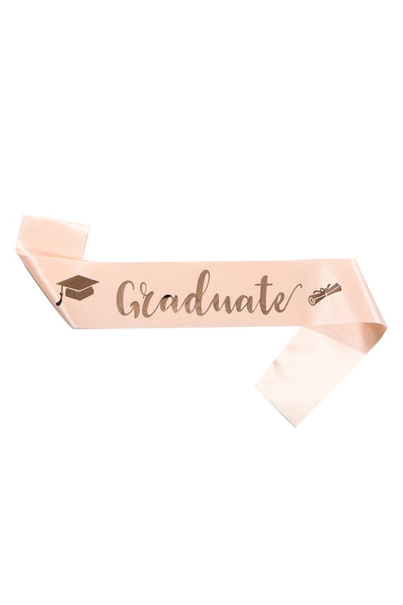 2026 Graduation Clothing Graduation Stole Sash Fashion Accessory Versatile Neck Scarf Wrap Lightweight Comfortable Styling For Ceremonies And Celebrations Rose Gold,One Size
