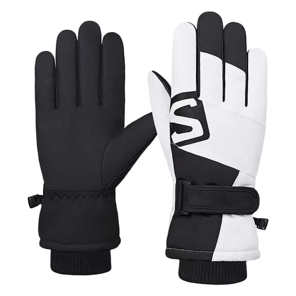 AWZXDE Ladies 2026 Winter Outdoor Cycling Gloves Touchscreen Thickened Cold Proof Warm Gloves For Women Windproof Black