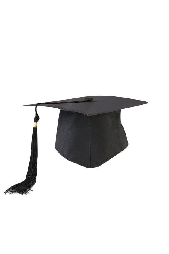 Adjustable Graduation Mortarboard with Tassel for Commencement Unisex Adult Academic Headwear Black