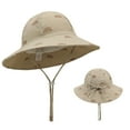 thumbnail image 1 of AWZXDE Adjustable Bucket Hats For Kids For Summer Outings And Picnics Suitable For Ages 1 To 3 Casual Outfits Khaki, 1 of 4