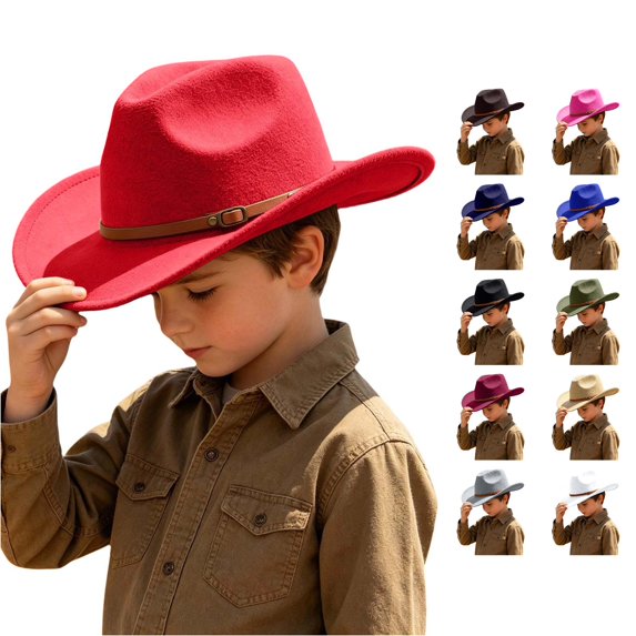 AWZXDE Adjustable Size Western Style Cowboy Sun Hat For Boys Girls