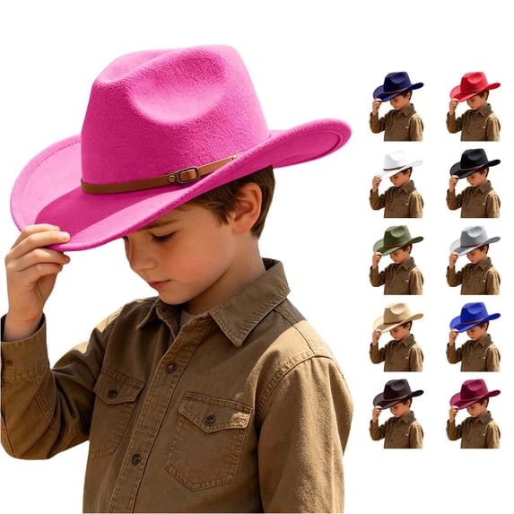 AWZXDE Adjustable Size Western Style Cowboy Sun Hat For Boys Girls