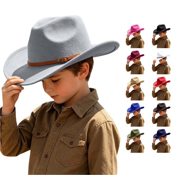 AWZXDE Adjustable Size Western Style Cowboy Sun Hat For Boys Girls