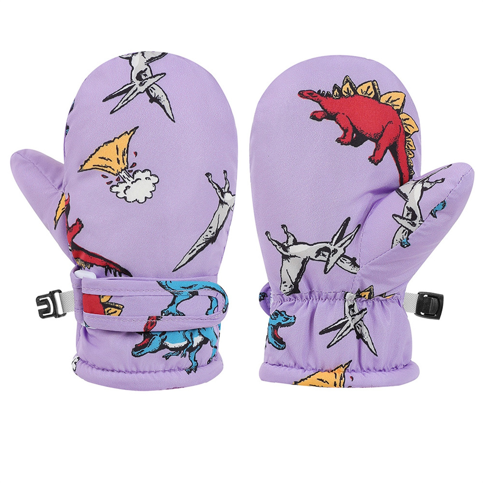 Reyow Guanti Invernali Neonato Antigraffio | Morbidi Con Fodera Sherpa E Chiusura Regolabile Velcro Grigio/Bianco