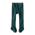 thumbnail image 1 of AWZXDE Autumn Winter Girls Pants Baby Soft Elastic Comfortable Fit Pure Color Base Layer Tights for Toddlers Green,0-9 Months, 1 of 3