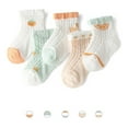 thumbnail image 1 of AWZXDE Baby Soothing Baby Socks Set for Daily Wear Lightweight Breathable Cartoon Design Socks 5-Pack for Spring Summer, 1 of 2