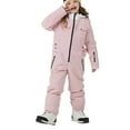 thumbnail image 1 of AWZXDE Boys All Season Insulated Snowsuit Jumpsuit For Skiing Outdoor Winter Activities Thermal Windproof Soft Kids Romper Baby Winter Suit Pink, 1 of 6
