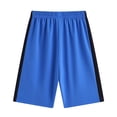thumbnail image 1 of AWZXDE Boys Fast Drying Athletic Shorts Basketball Training Shorts Comfortable Stretch Elastic Waist For Summer Play Blue，9-10 Years, 1 of 4