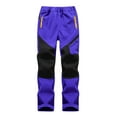 thumbnail image 1 of AWZXDE Boys'Outdoor Mountaineering Thickened Lined Solid Color Windproof Pants,  Kids' All-Weather Pure Hiking Trousers for Adventure BU2,10-12 Years, 1 of 6