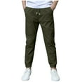 thumbnail image 1 of AWZXDE Boys Pants Summer Children Solid Color Daily Versatile Lightweight Big Kids Long Pants Loose Fit, 1 of 5