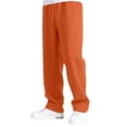 thumbnail image 1 of AWZXDE Boys'Solid Color Relaxed-Fit Drawstring Jogger Sweatpants, Casual Kids' Elastic Waist Pure Color Athletic-Style Track Pants for Daily Comfort & Active Play Orange,5-6 Years, 1 of 5