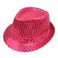 thumbnail image 1 of AWZXDE Carnival Sequined Gentleman Top Hat for Men Festive Party Accessory Pink, 1 of 3