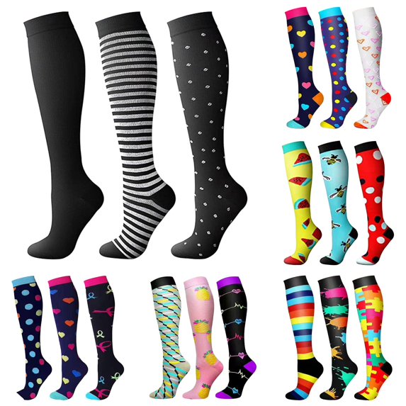 AWZXDE Casual Knee‑High Socks Adult Knee High Socks Stretch Knit Graphic Print Socks for Party Daily Fashion And Themed Outfit Matching