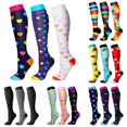 thumbnail image 1 of AWZXDE Casual Knee‑High Socks Adult Knee High Socks Stretch Knit Graphic Print Socks for Party Daily Fashion And Themed Outfit Matching, 1 of 8